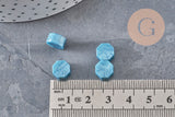 Granulés cire bleu moyen nacré à cacheter, fourniture pour création sceaux personnalisés pour sceaux et invitations de mariage, x100 (G6213)