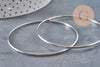 Bracelet jonc lisse acier 304 inoxydable platine 65mm, x1 (G11150)