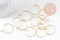 Anneau créole acier 304 doré inoxydable 20mm dorure IP, x20 ou x50 (G7703)