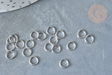 Anneaux de jonction ronds acier 304 inoxydable 6mm, x3gr (G8001)
