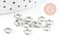 Anneaux de jonction ronds acier 304 platine inoxydable 6mm-1mm, x50 (G9392)