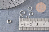 Anneaux ouverts fer argent tailles différentes, x10gr (G2377)