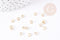 Anneaux ronds acier 304 inoxydable doré 4mm, x50 (G3016)