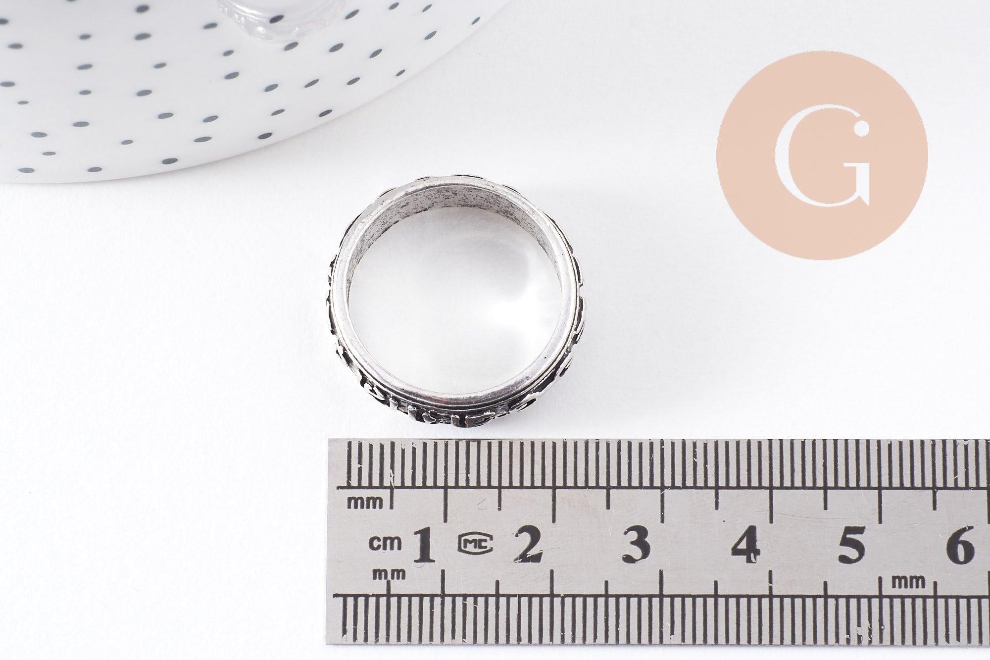 Bague homme argenté 20mm, x1 (G0938)
