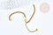 Base de bracelet réglable maille plate diamantée acier doré 304 inoxydable 16cm, acier doré inoxydable, x1 (G8625)