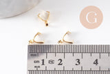 Bélière acier doré 304 inoxydable 9x3mm, x5 (G3641)