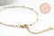 Bracelet réglable chaine satellite acier 304 doré inoxydable 18.5cm, x1 (G9595)