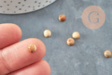 Cabochon rond jaspe paysagenaturel 6mm, x1 (G1926)