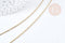 Collier collier avec fermoir maille forçat acier inoxydable 304 doré PVD 1.5mm - 45cm, x1 (G8778)