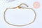 Chaine de cheville acier inoxydable doré 14k 1mm/22.5cm, x1 (G4281)