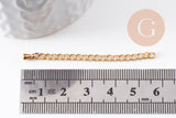 Chaine extension acier inoxydable IP 304 doré 55mm, x1 (G6325)