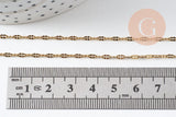Chaine fantaisie texturée acier 304 inoxydable doré IP 4.5mm, x1 mètre (G0490)