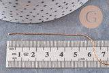 Chaine fine serpent laiton brut, chaine boule,sans nickel,grossiste,0.7mm, x5 / x10 / x15 mètres (G2404)