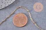 Chaine satellite acier inoxydable 304 doré IP 14K 1.6mm, x1 mètre (G6808)