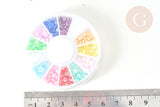 Charm à coller imitation perle demi sphère acrylique 4x2mm, x1 boite (G7732)