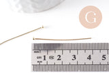 Clou tige tête boule acier 304 inoxydable doré 41mm, x20 (G6227)