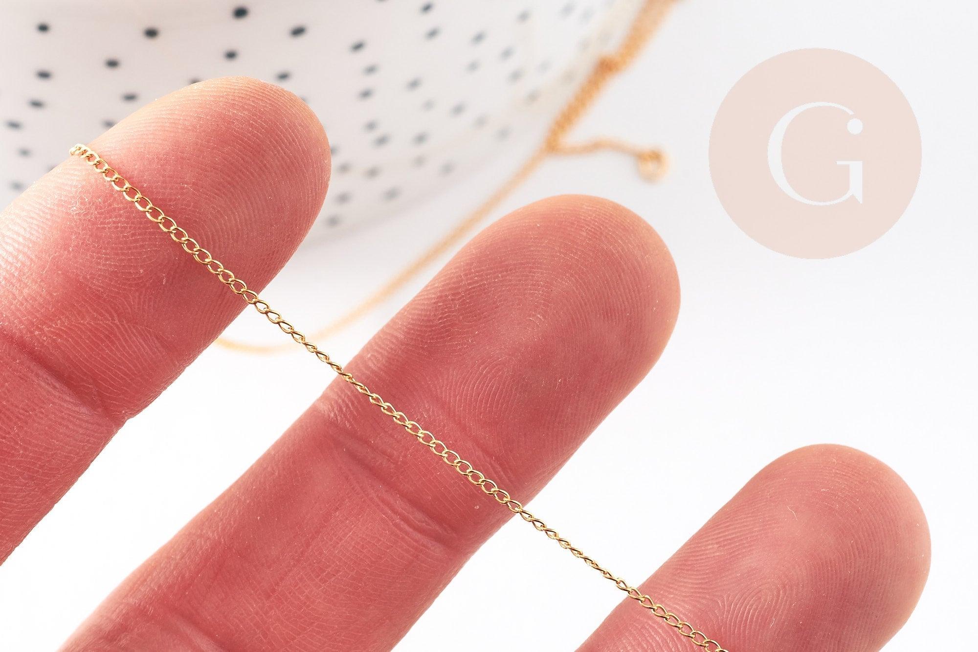 Collier Chaine fine avec fermoir dorée gold-filled 45.7cm x1 (G2617)