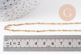 Collier Chaine fine complète avec fermoir cuivre doré singapour 16K 1.3 mm-45cm, x1 (G0635)
