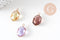 Collier Chaine fine dorée pendentif cristal,idée cadeau,chaine collier,chaine complète, acier chirurgical,1.5 mm,40cm, x1 G0701