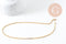 Collier chaine complète avec fermoir maille rectangle acier 304 inoxydable doré 18k 5x2.5mm/45cm, x1 (G2994)