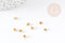 Connecteur chaine boule laiton brut avec trou 3mm, x1gr (G1518)