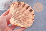 Coupelle présentoir coquillage à bijoux porcelaine blanche ou dorée 100-110mm, x1 (G10329)