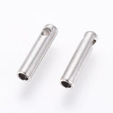 Embouts cordon et chaine acier 304 platine 7x1.6mm, x10 (G4048)
