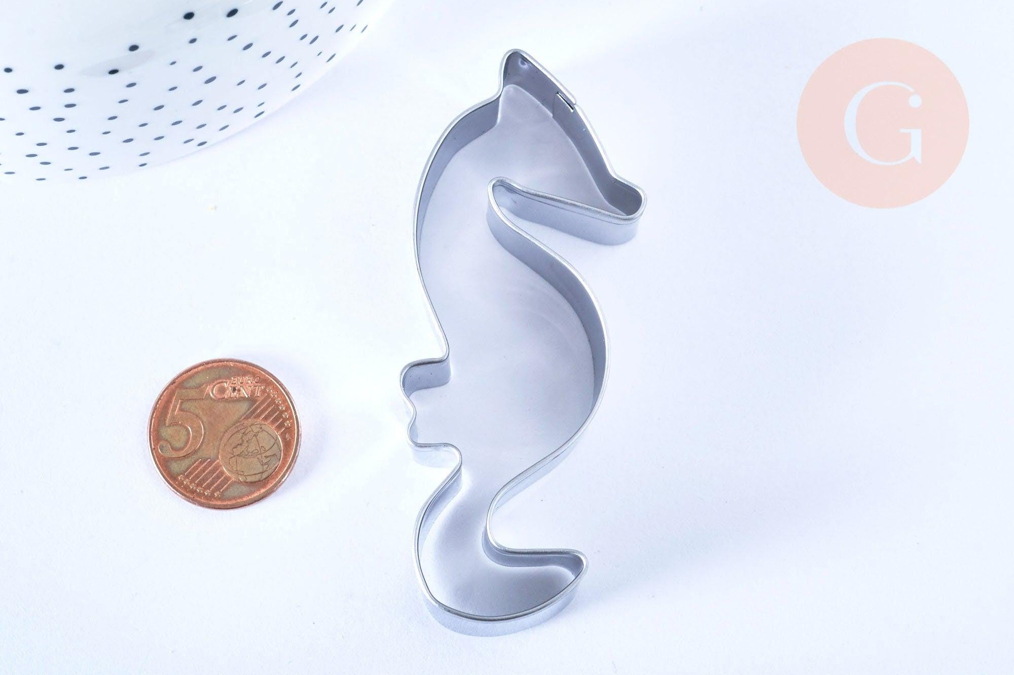 Emporte-pièce hippocampe en acier inoxydable 7.5cm, x1 (G4820)