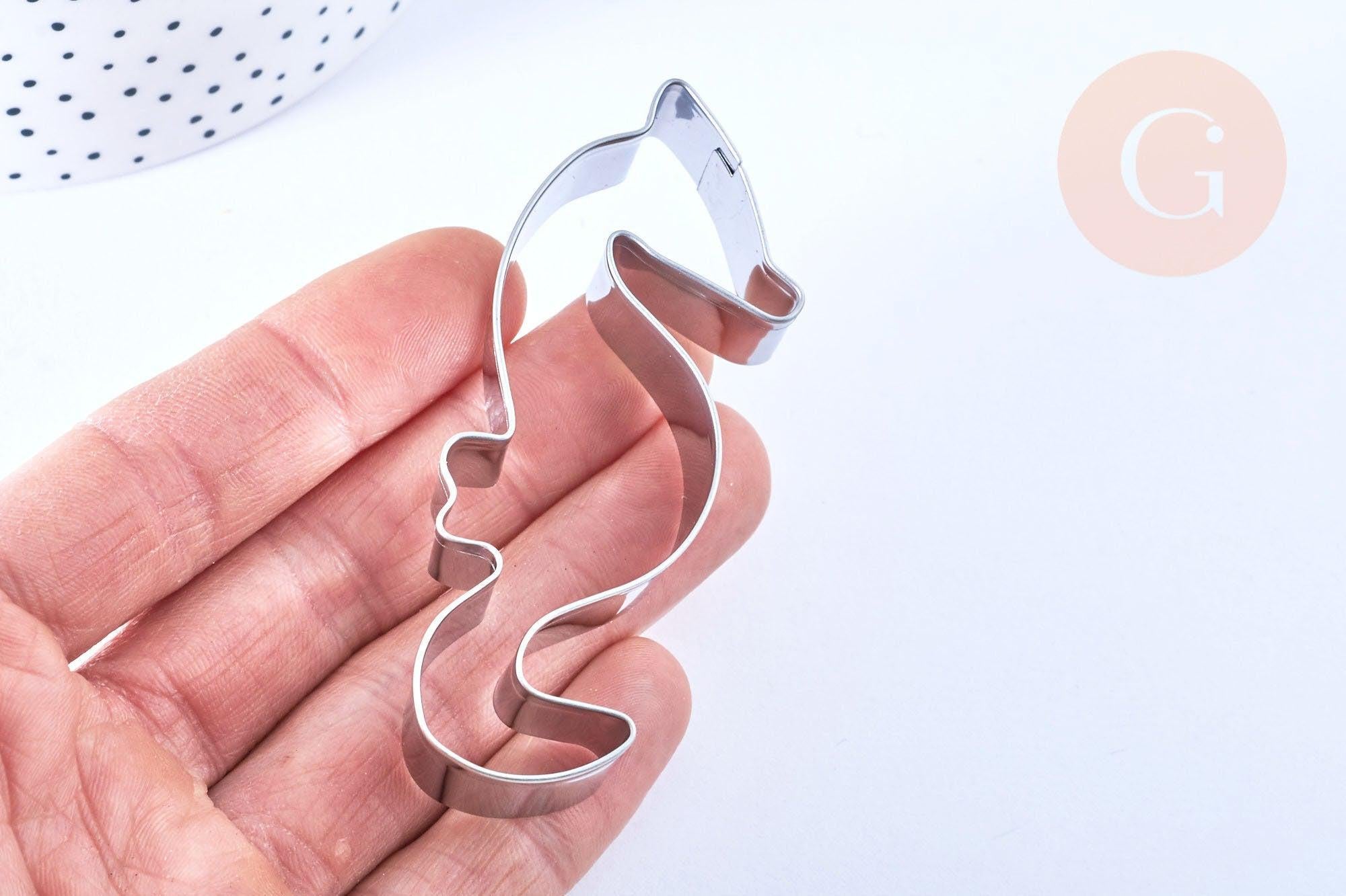Emporte-pièce hippocampe en acier inoxydable 7.5cm, x1 (G4820)