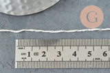 Fil blanc argent 1mm, bobine de 30 mètres, x1 (G2451)