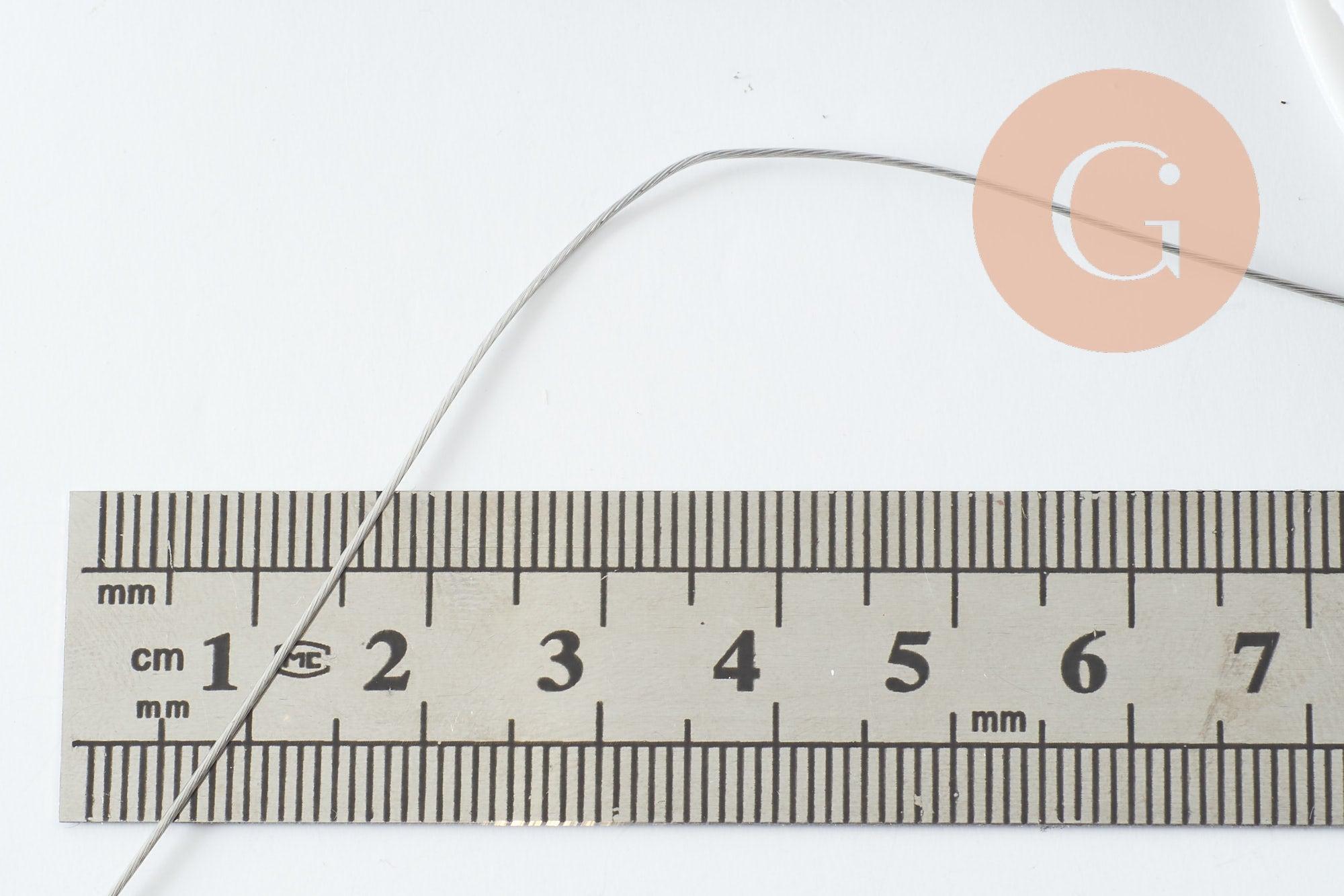 Fil cùblé gainé acier inoxydable 0.6mm, x1 bobine de 22 mÚtres (G9771)