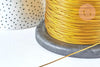 Fil câblé gainé acier inoxydable doré 1mm,Fabrication bijoux, fil gainé métal, creation bijoux,1mm, x 2 mètres (G6780)