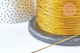 Fil câblé gainé acier inoxydable doré 1mm,Fabrication bijoux, fil gainé métal, creation bijoux,1mm, x 2 mètres (G6780)