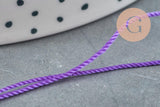 Fil violet nylon pour broderie couture bijoux 0.8mm, x 10Mètres (G1794)