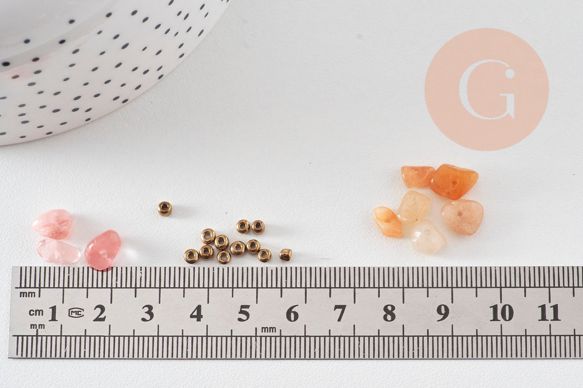 Kit mix de perles 18 couleurs pierre Lithothérapie x1 (G10956)
