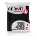 Pâte polymère Cernit Number one opaque - Noir x56g /250g/500g (G10440)