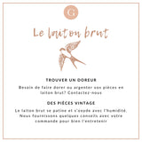 Pendentif Feuille fougère laiton brut 32mm, fabrication bijoux nature DIY, x1 G8967