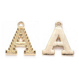 Pendentif lettre zamac doré 18k,pendentif initiale lettre mot prenom,20.5mm, x1 (G5256)