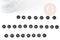 Pendentif rond nacre noire lettre, coquillage noir, pendentif initiale percé, 11mm, x1 (G0102)