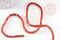 Perle rondelle cornaline orange naturelle lisse, pierre naturelle, 4-4.5mm, fil de 38cm, x1 (G4547)