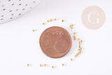Perles à écraser acier 304 inoxydable doré 1.5mm, x100 (G1180)