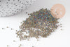 Perles rocailles miyuki noir irisé, Perles de rocaille japonaise Dark Line Peridot ,perle rocaille perlage,15/0, 1.5mm, Sachet 10g (G3955)
