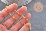 Chaine rolo fer doré 4mm, x5 mètres (G2871)