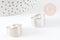 Support bague réglable laiton doré blanc 16mm, x1 (G3074)