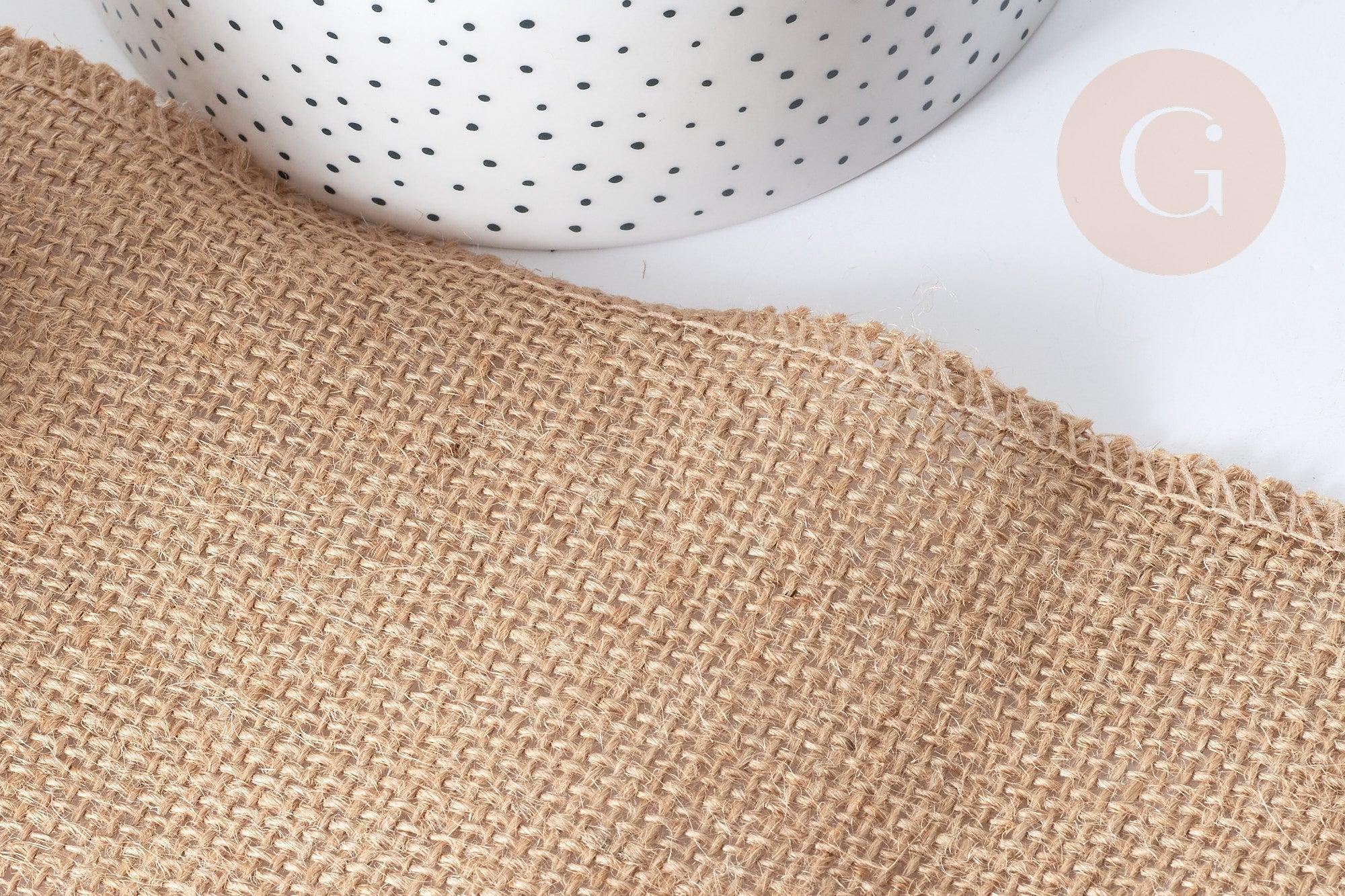 Toile de jute beige 150mm, x1 Mètre (G7979)