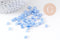 perles rocaille carré verre rectangle bleu tendre nacré, perle carré création bracelet, perle tila,4.5mm,2 trous, x50 (4.8 GR) (G4452)