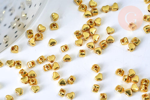 Gold metal beads