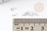 Anneaux ovales dorés or blanc 4mm, x1gr (G1707)