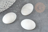 Cabochon ovale nacre blanche naturelle 25mm, x1 (G5052)