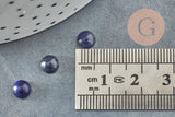 Cabochon rond Lapis Lazulis naturel 6mm, x1 (G0176)